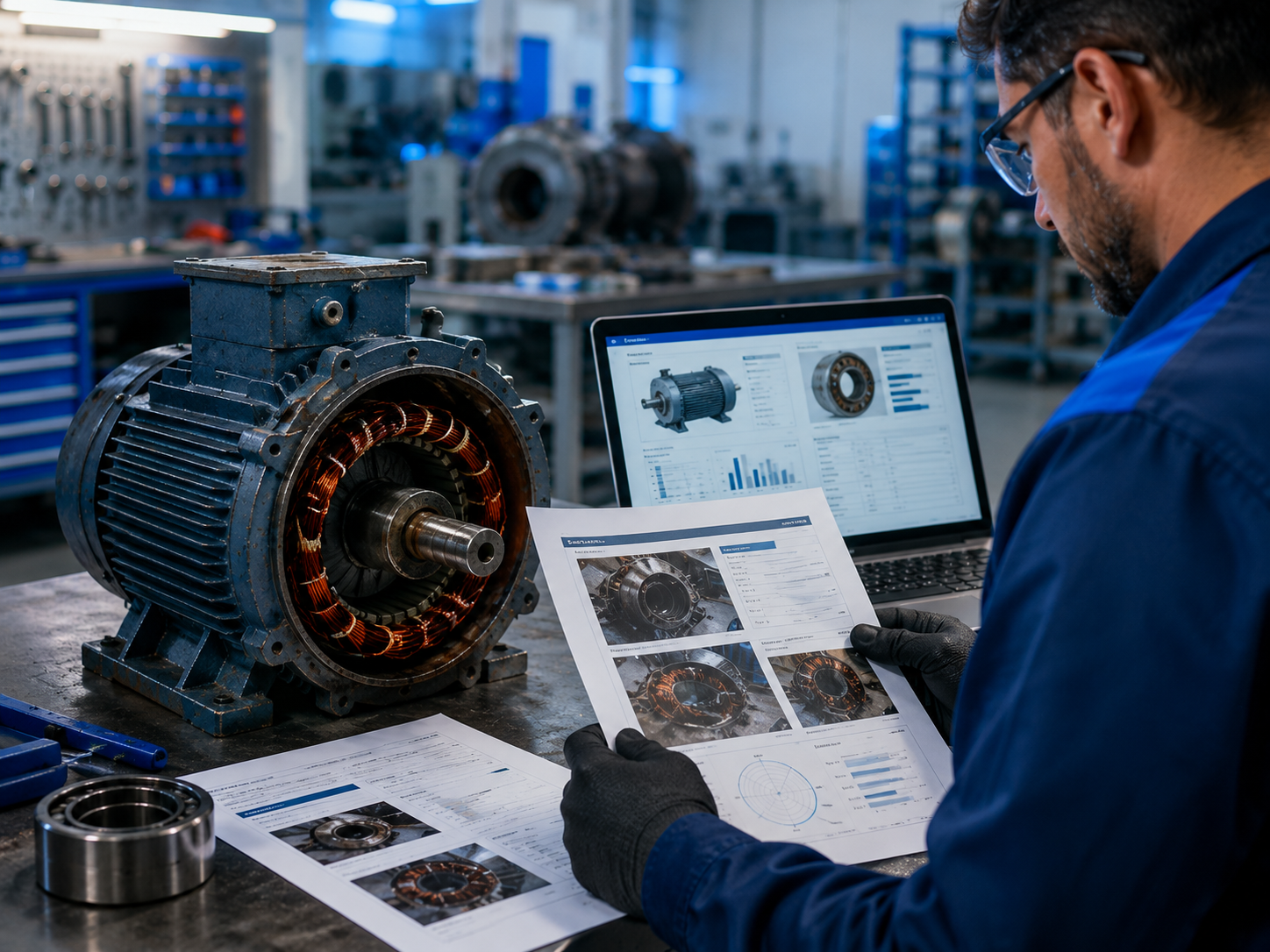 Evidência técnica do motor